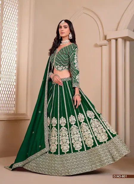 Green Colour Mehvish Vol 8 Shimmer Art Silk Designer Lehenga Choli Orders In India